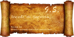 Inczédi Sarolta névjegykártya