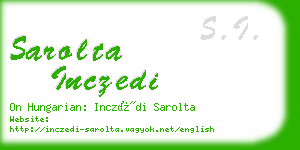 sarolta inczedi business card